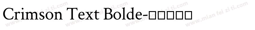Crimson Text Bolde字体转换